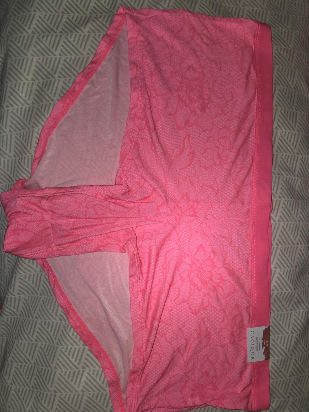 Cacique Pink Floral No-show Boyshort